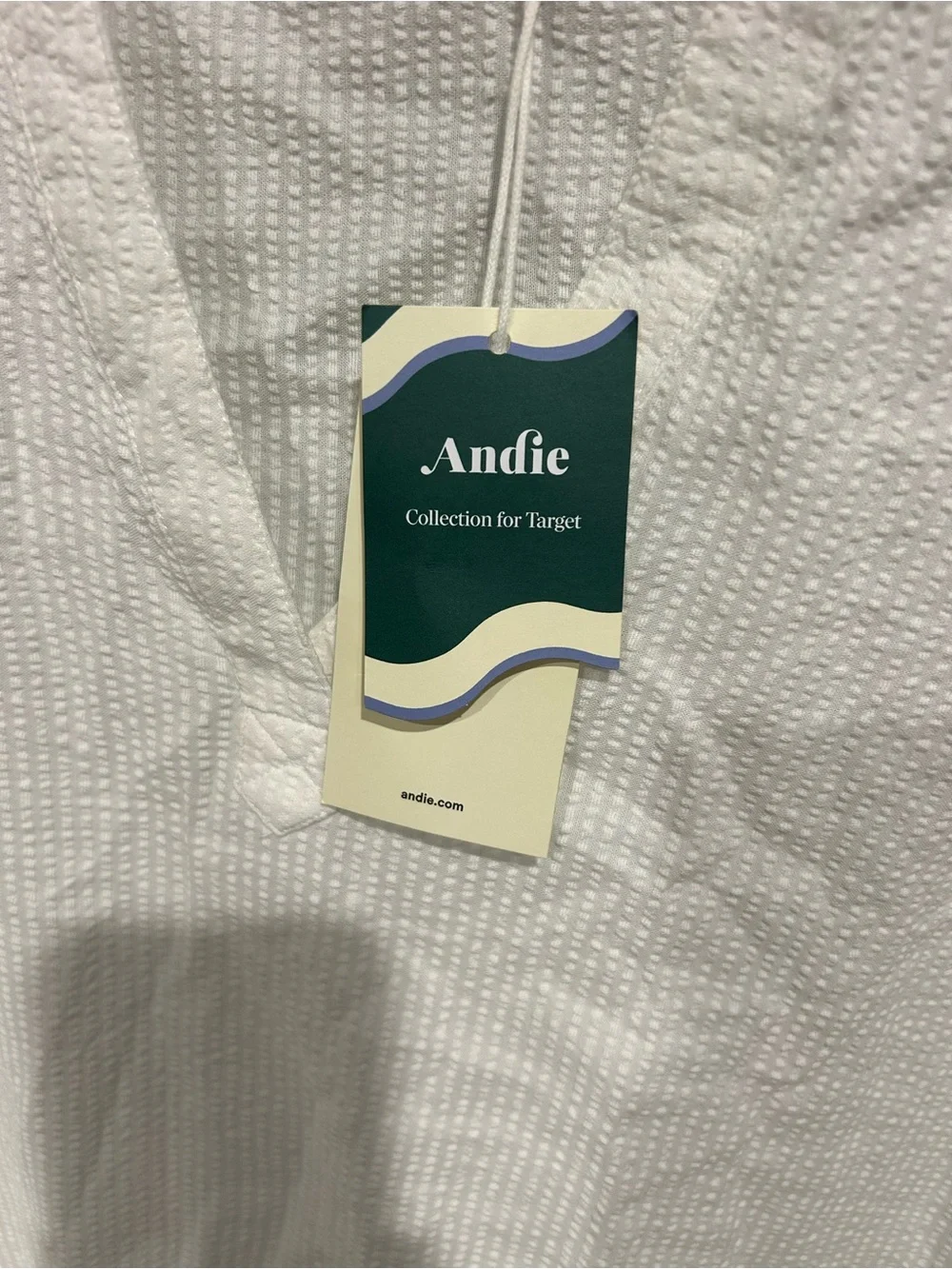 Andie for Target White Textured Cotton Beach Cover-Up Tunic Size Large NWT